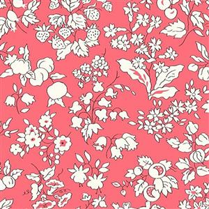 Liberty Orchard Garden Collection Red Fruit Silhouette Fabric 0.5m