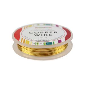 10m Gold Colored Silver Plated Copper Wire 0.6mm
