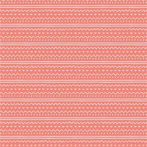 Riley Blake Easter Egg Hunt Stripes Coral Fabric 0.5m