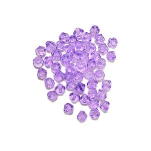 4mm Amethyst Bicones, 50pcs