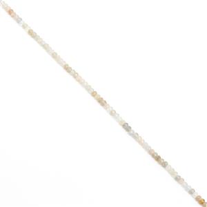 20cts Multi-Colour Moonstone Faceted Rondelles Approx 3x2mm, 38cm Strand