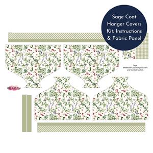 Amanda Little's Sage Coat Hanger Covers Kit: Instructions & Fabric Panel