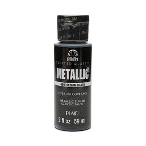 Sequin Black Metallic FolkArt- 2oz