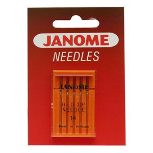 Janome Elna Red Tipped Needles Size 14/90 (Pack of 5)