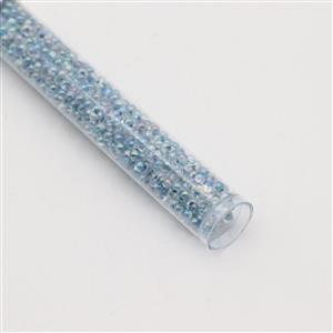 Marine Blue Lined Crystal AB Berry Beads