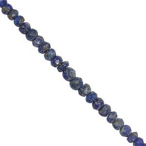 32cts Lapis Lazuli Faceted Rondelles Approx 3x1 to 4x3mm 20cm Strand  