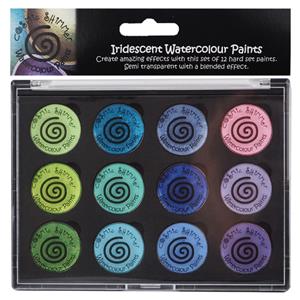 Cosmic Shimmer Iridescent Watercolour Palette Set 5 Greens & Purples