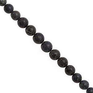 25cts Black Matrix Opal Smooth Round Approx 4 to 7.50mm, 11cm Strand