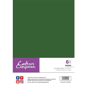 Crafter's Companion - A4 Funky Foam - Green 6pc