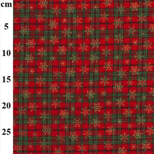 100% Cotton Christmas Star Tarten Fabric 0.5m
