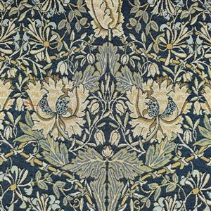 William Morris Honeysuckle Navy Deluxe Tapestry Fabric 0.5m