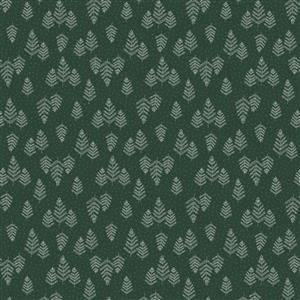 Lynette Anderson Hollyberry Christmas Pine Tree Green Fabric 0.5m
