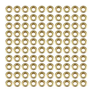 Green Machine 6mm Brass Eyelets with Gold Finish (100 Sets)