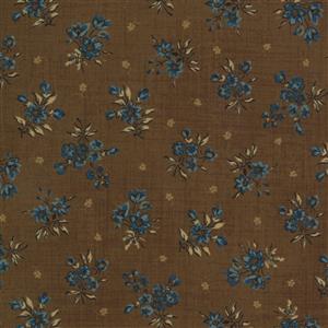 Moda Marias Sky 1840-1860 in Brown Blue Petal Fabric 0.5m