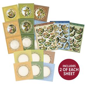 Country Days Decoupage Card Kit - Makes 12 Cards