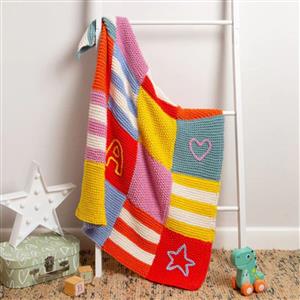 Wool Couture Toddler Bright Blanket Knitting Kit With Free Knitting Needles Worth £6