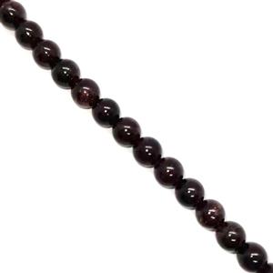 140cts Garnet Plain Rounds, Approx. 6mm, 38cm strand