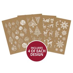 Christmas Kraft Card Embellishment Selection