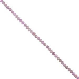 25cts Kunzite Faceted Rounds Approx. 4mm 39cm Strand 