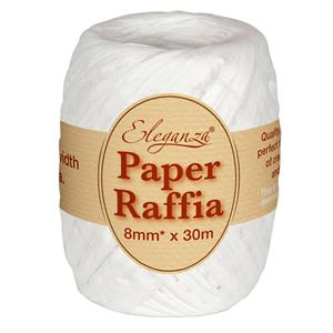 Paper Raffia No.01 White - 8mm x 30m