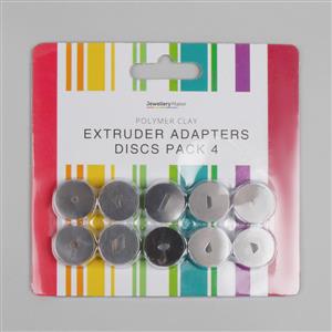 Polymer Clay Extruder Adapters Discs Pack 4