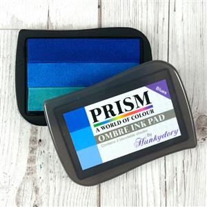 PRISM Ombré Ink Pad - Blues, Prism ink containing 3 co-ordinating Blue shades