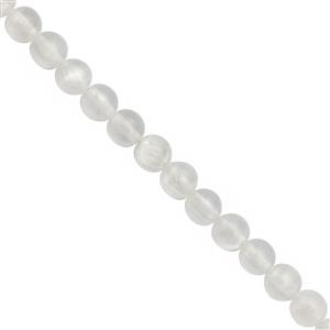 45cts Selenite Smooth Rounds Approx 6mm, 20cm Strand 