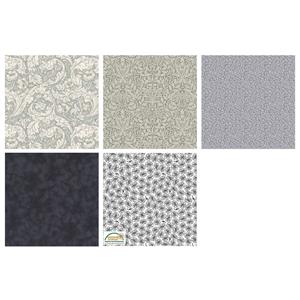 Modern Beads Quilt Grey & White FQ's (5pcs)