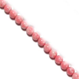 165 cts Thulite Plain Rounds Approx 8mm,38cm Strand