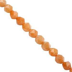 102cts Peach Quartz Faceted Star Cut Approx 7 to 7.50mm, 28cm Strand