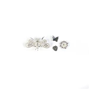 925 Sterling Silver Flower, Ladybird, Bee & Butterfly Solderable Accents