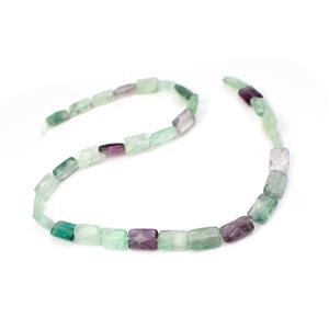 150cts Multi-colour Fluorite Faceted Rectangle Approx 8x12mm, 38cm Strand