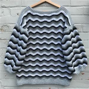 Adventures in Crafting Monochorome Stripes The Ripple Effect Jumper Kit