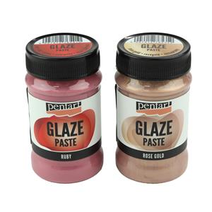 Pentart Glaze Paste - Set of 2 - Iridescent Ruby & Rose Gold 