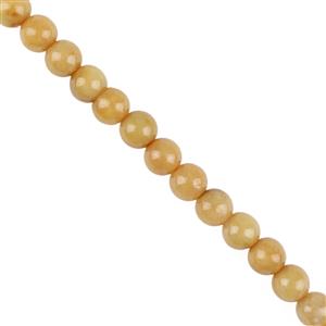 50cts Type A Yellow Jadeite Plain Rounds Approx5.5mm , 20cm Strand