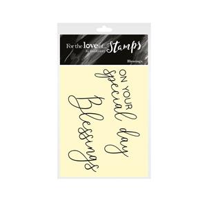 For the Love of Stamps - Blessings, A7 stamp set - Contains 2 stamps