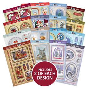 Hunkydory Favourites - Christmas Toppers Collection 4 Contains 32 x 300gsm A4 foiled & die-cut topper sheets (2 sheets in each of 16 designs)