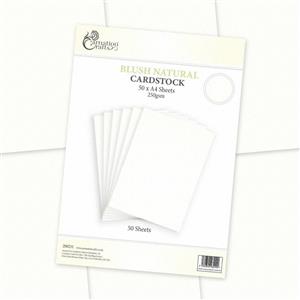 Carnation Crafts A4 Perfect Blush Natural Cardstock 250gsm, 50 Sheets