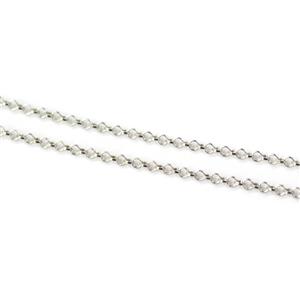 925 Sterling Silver Rolo Chain, 1m