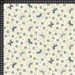 Henry Glass Butterflies And Blooms Collection Butterflies Cream Fabric 0.5m