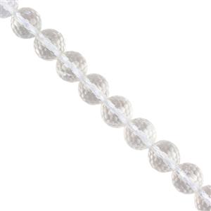 270cts Clear Quartz Faceted Rounds, Approx 10mm, 38cm Strand