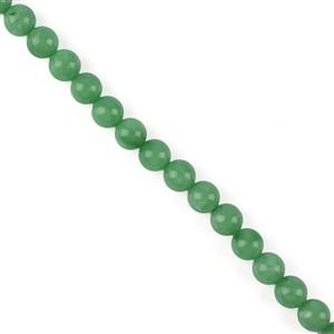 260cts Vivid Green Angelite Plain Rounds Approx 10mm, 38cm Strand