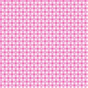 Makower Summer Days Gingham Pink 0.5m