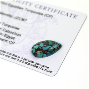 6.15cts Egyptian Turquoise 20x12mm Pear  (CP)