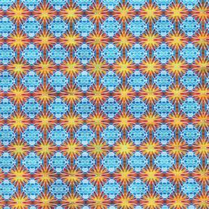 Jason Yenter Calypso II Diamond Mosaic Blue Fabric 0.5m