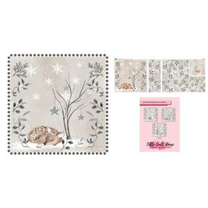 Amanda Little Deer Winter Wonderland Cushion Kit: Instructions & Fabric Panel 