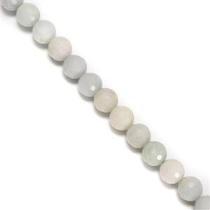 185cts Type A Jadeite Faceted Rounds Approx 8mm, 38cm Strand