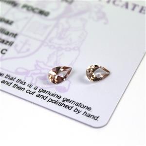 1.6cts Galileia Topaz 8x5mm Pear Pack of 2 (C)