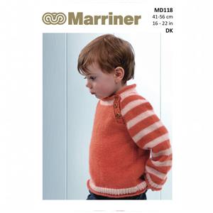 Marriner Children's Striped Sweater Knitting Pattern