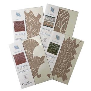 Art Deco Bundle Set of 4 Art Deco inspired patterns. Adhesive-backed stencils